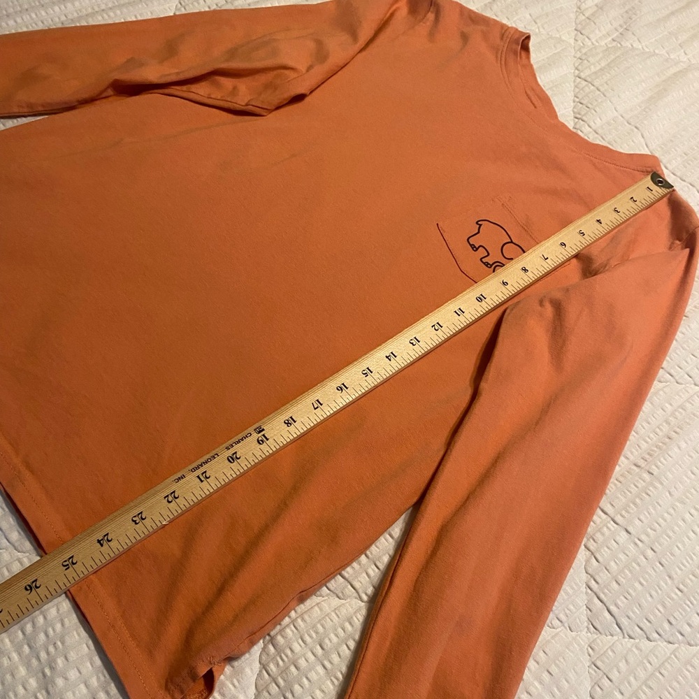 Ivory Ella Long Sleeve Tee Orange/Coral Graphic Tiger Print Organic Cotton M - Picture 4 of 11